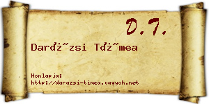 Darázsi Tímea névjegykártya